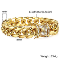 Miami Gold Curb Cuban Bracelet - Limitless Deals Shop